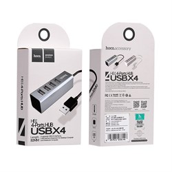 HUB HOCO HB1 USB - USB 2.0*4 (1m) 110920 - фото 1503