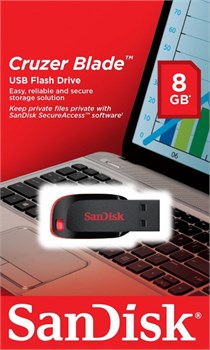 Карта памяти USB Flash SanDisk Cruzer Blade - 8 gb 110815 - фото 2429