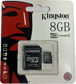 Карта памяти Micro SD Kingston - 8 gb (+ SD адаптер) 10kl 110758 - фото 2514