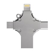 Карта памяти USB Flash iDragon 4 в 1 (Micro/Type C/Lightning) - 64 gb 110791