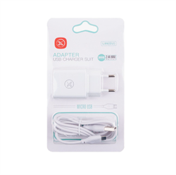 СЗУ XO L99 1 USB (2.4 A) + USB кабель Micro (NB103) 109723