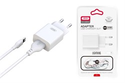 СЗУ XO L99 1 USB (2.4 A) + USB кабель Lightning (NB103) 109722