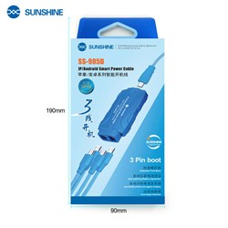 Загрузочный кабель Sunshine SS - 905D (для iPhone (6G - 13 PRO MAX) + Android) (V7.0) (+тест.плат) 108023