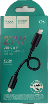 Кабель Type C - Lightning (Apple 8 pin) Hoco X96 (коробка) (0,25m) (2.4A) 113820