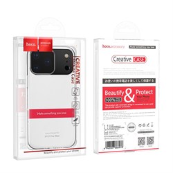 Чехол iPhone 17 PRO MAX (6.9) HOCO Light series (прозрачный силикон) (коробка) 113817