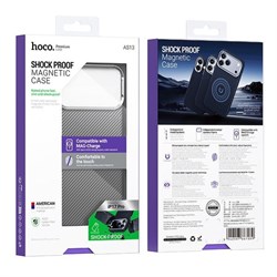 Чехол iPhone 17 PRO (6.3) HOCO Magnetic protective case (AS13) (карбон пластик) (коробка) 113795