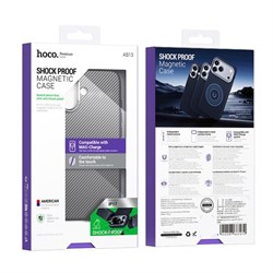 Чехол iPhone 17 (6.3) HOCO Magnetic protective case (AS13) (карбон пластик) (коробка) 113813
