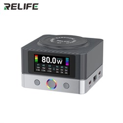 Многопортовое зарядное устройство Relife Q7 (6 портов; 80 Вт; беспроводная зарядка 15 Вт) 113671