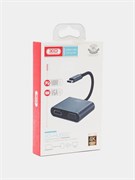 HUB XO HUB001 Type-C to USB 3.0,HDMI (4K),VGA,быстрая зарядка PD 110935