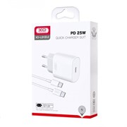СЗУ XO L91 Type-C (25W) (быстрая зарядка) + кабель Type C - Type C (NB189A) 112575