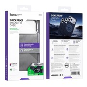Чехол iPhone 17 PRO MAX (6.9) HOCO Magnetic protective case (AS13) (карбон пластик) (коробка) 113814
