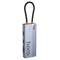 HUB HOCO HB52 Type-C to USB 3.0*2, HDMI, RJ45, TF card, MicroSD, PD (3 А) 113798